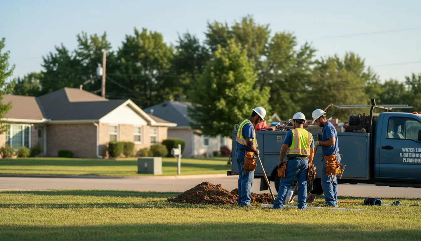 Residential water line and bathroom plumbing service in Dayton, IN